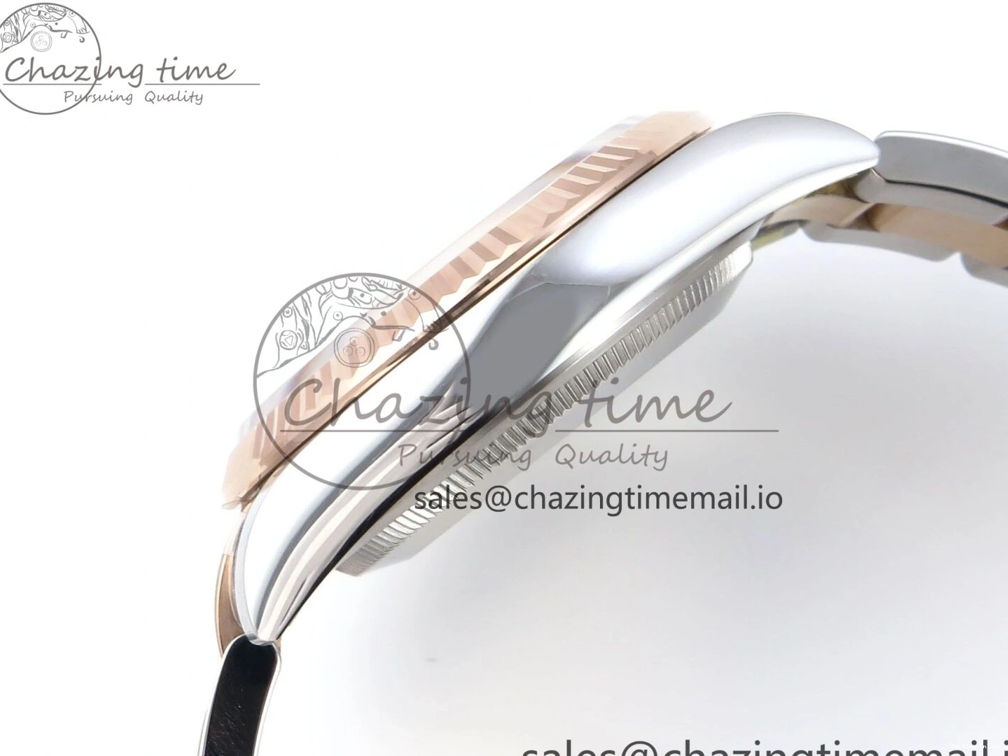 1222 TechFriendly DateJust 36 126231 EWEF Best Edition Gray Stick Dial on SS RG Oyster Bracelet A 661